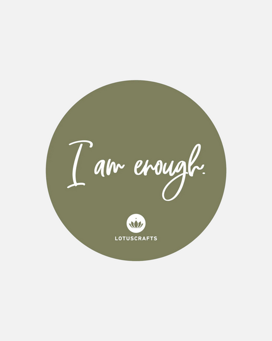 Yogamatten-Sticker "I am enough"